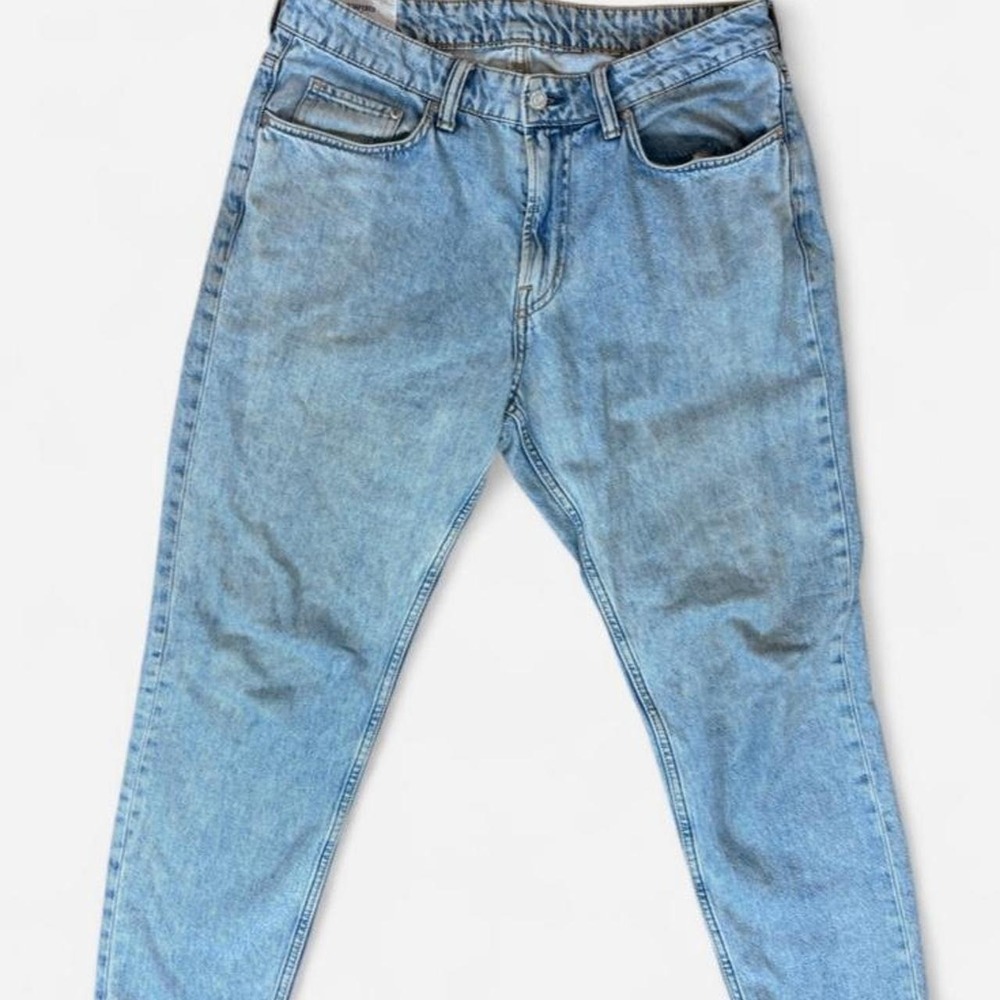 HM And Denim Regular Tapered Cropped Jeans Light Wash W33